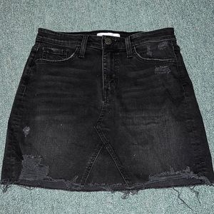 Flying Monkey Black distressed mini skirt